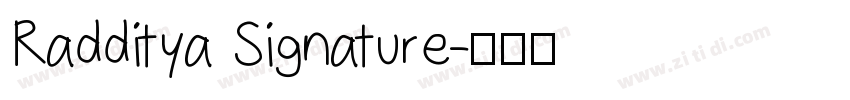 Radditya Signature字体转换